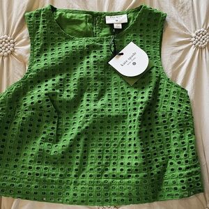 Kate Spade x Target Green Eyelet Shell Tank Top